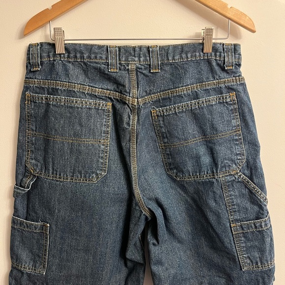 Vintage Streetwear TNT Denim Shorts Carpenter Relaxed Size 34 - Picture 2 of 6
